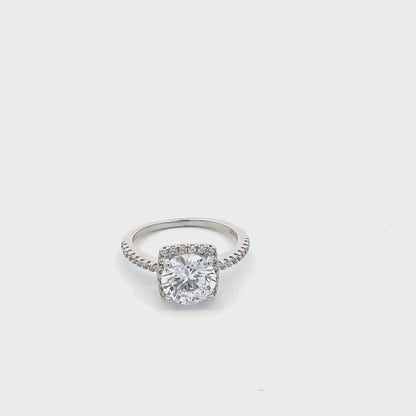 Elegant Silver Engagement Ring